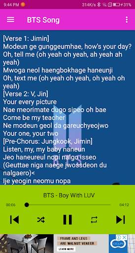BTS Song Offline screenshot 2