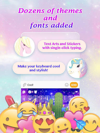 Aquarius Galaxy Keyboard Theme for Girls screenshot 2