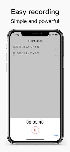 Recording king - Easy to use recorder screenshot 1