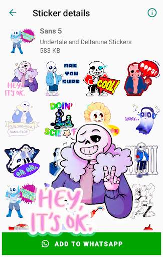 Sans Undertale and Deltarune Stickers for WhatsApp screenshot 6