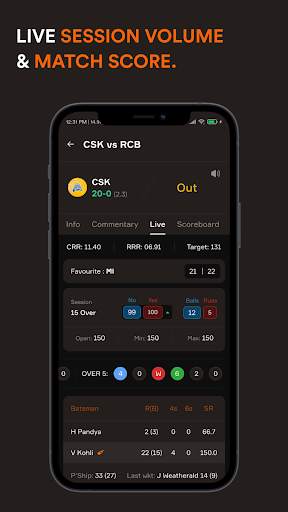 Cricket line Exchange LiveLine screenshot 3