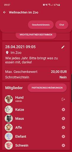Wichteln Helfer screenshot 1