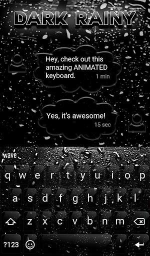 Dark Rainy Keyboard Wallpaper screenshot 3