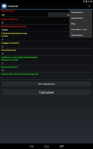 Calcolo condizionatore d'aria screenshot 16