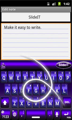 SlideIT Purple 3D Skin screenshot 2