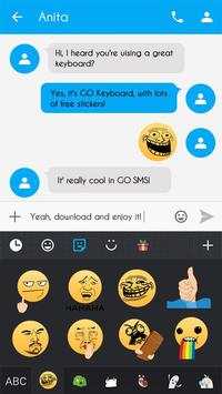 GO Keyboard Sticker Rage Emoji скриншот 3