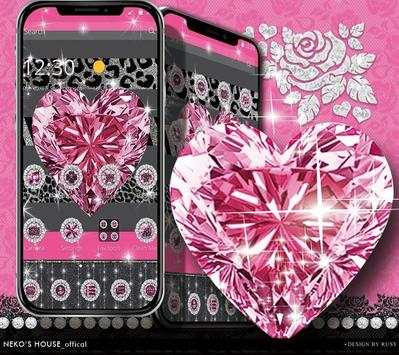 Pink Diamond Love Heart Theme screenshot 4