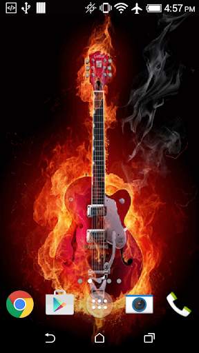 Fire and Guitar Live Wallpaper screenshot 4
