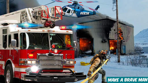 Real Fire Fighter Truck Driving :Emergency Game screenshot 1