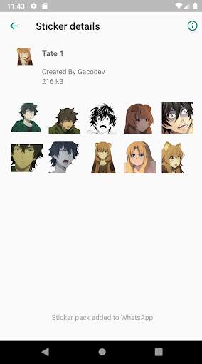 Tate No Yuusha Sticker WA screenshot 2