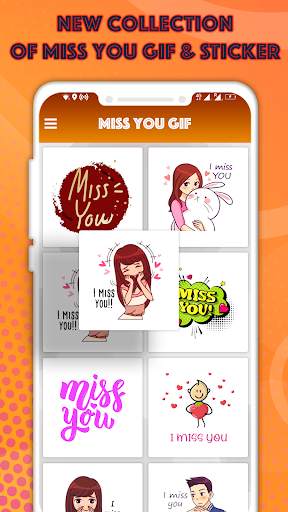 Miss You GIF : Miss You Stickers For WhatAapp screenshot 1