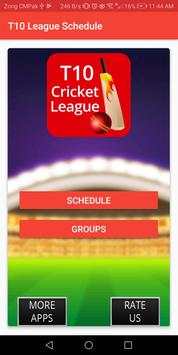 T10 Cricket Cup League Schedule 2018 : Fixture screenshot 1