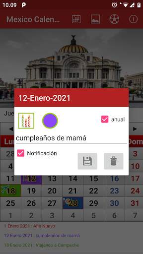 Mexico Calendario 2021 скриншот 2