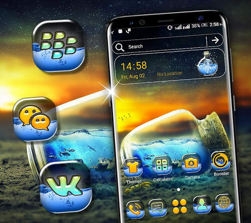 Ocean in Bottle Launcher Theme screenshot 1