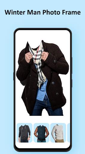 Men Winter Jacket Photo Frame screenshot 1