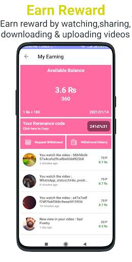 Poetry Video Status | Watch Videos & Earn Reward screenshot 7