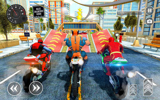 Superheroes Mega Ramp  Bike Racing Game screenshot 3