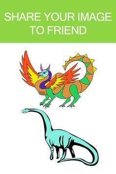 Dragon& Dinosaur Coloring Book screenshot 3