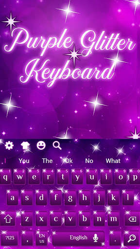 New Purple Glitter Keyboard Theme screenshot 4