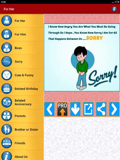 Sorry Cards & Picture Messages screenshot 14