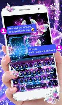 Chủ đề bàn phím Bướm nê-ông screenshot 2