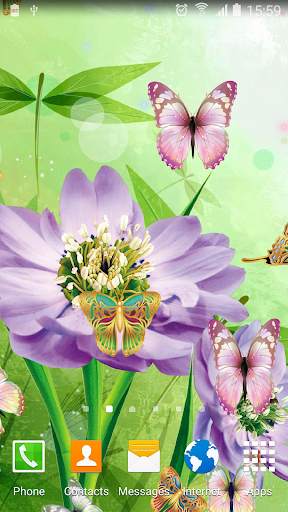 Cute Butterfly Live Wallpaper screenshot 1