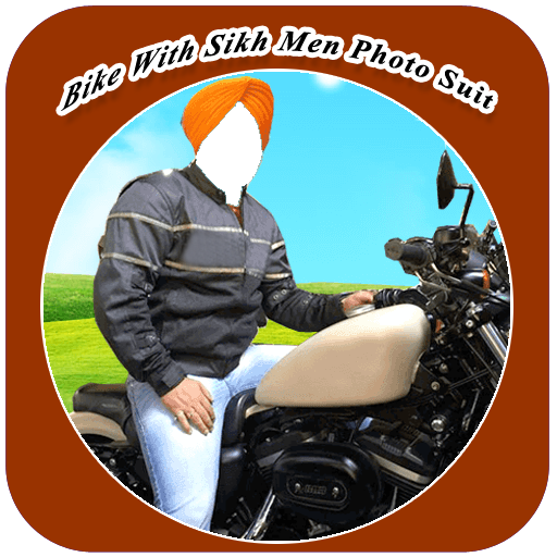 ikon Bike With Sikh Men Photo Suit