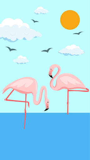 Charming Flamingo — APUS Live Wallpaper screenshot 6