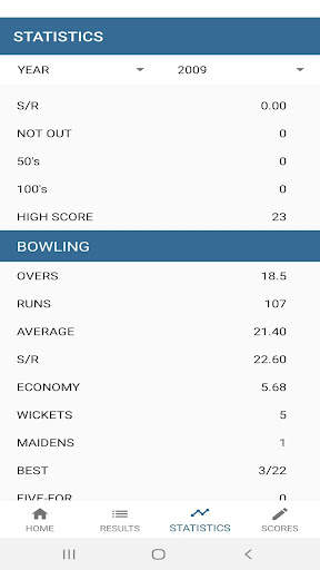 CRICKET STATISTICS screenshot 4