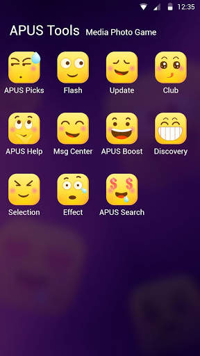 Yellow Mini Cute Emoji - APUS Launcher theme screenshot 3