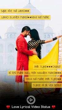 Love Video Maker With Music : Love Lyrics screenshot 1