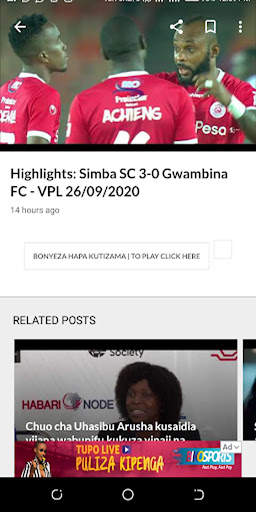SPORTS 2 LIVE ONA MPIRA HAPA & AZAM TV TANZANIA. screenshot 5