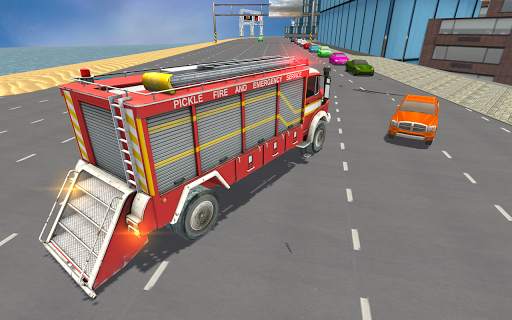 Fire City Truck Rescue Driving Simulator screenshot 1