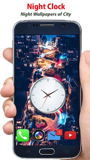 Night Clock Lock Screen, 3D Wallpapers Live 2019 screenshot 1