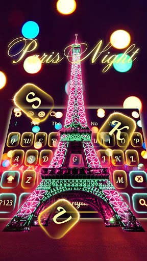 Paris Night Keyboard स्क्रीनशॉट 2