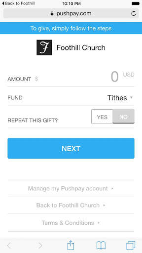 Foothill Church App screenshot 1