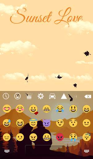 Sunset Love Animated Keyboard   Live Wallpaper screenshot 4