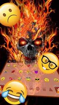 Horror Fire Skull Keyboard скриншот 3