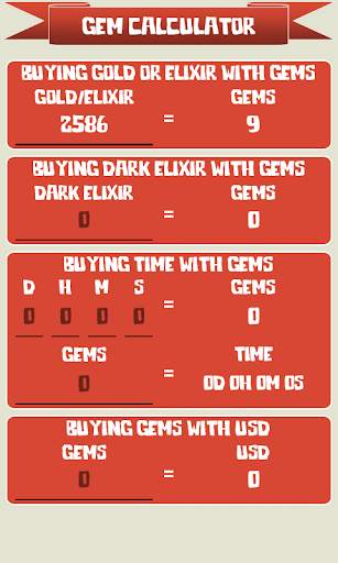 🏰 Gem Calculator for Clash of Clans screenshot 2