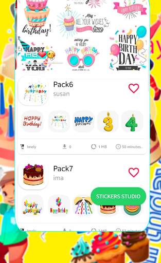 🥳Animated Happy Birthday Stickers for WhatsApp 🎉 screenshot 1