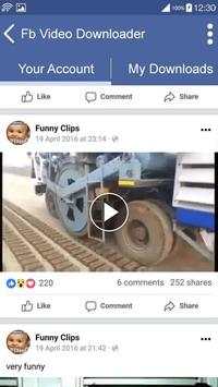 Video Downloader for facebook screenshot 1