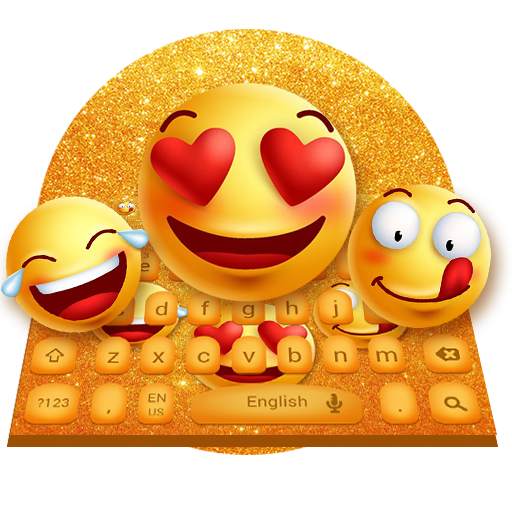 3D Beautiful Cute Glitter Smiley Face keyboard 10001006