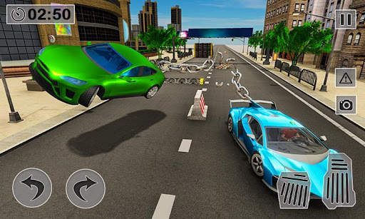 Chained Car Crash: Extreme Car Drag Racing Game screenshot 2