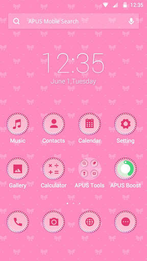 Pink Love theme for APUS screenshot 1