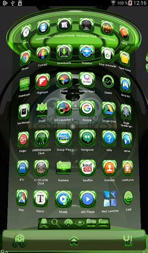 Next Launcher Theme glas lime screenshot 3