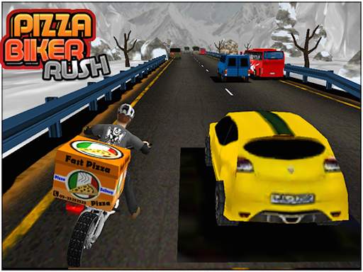 Pizza Delivery Bike Rider - 3D Racing screenshot 14