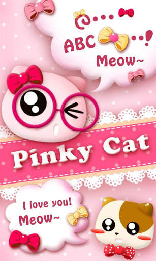 GO SMS PRO PINKYCAT THEME screenshot 1