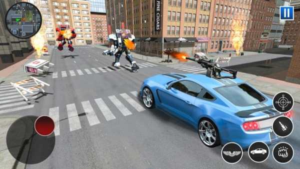 US Police Robot Car Flying Horse Simulator Game screenshot 1