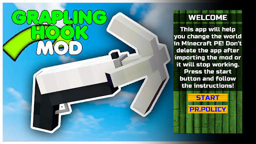 Grapling Hook Mod Minecraft PE स्क्रीनशॉट 3