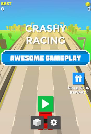 Blocky Car Racing : Traffic Racer 3D screenshot 1